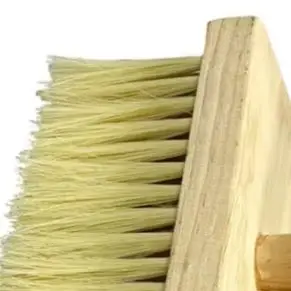 Wooden Handle Cleaning Brush With Dense PE Bristles For Floor Wall Ceiling Dust Removal Home Construction Tool