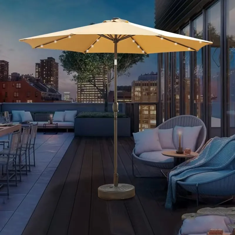 

Professional Big Outdoor Parasol Umbrellas Garden Led Umbrella Outdoor Solar Led Lighting Parasol Patio Umbrellas