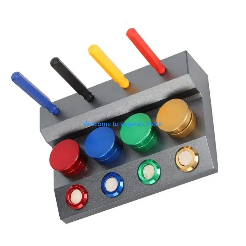 

X4YC Professional Watch Oil Dip Kits 4 Dish Ceramic Watch Oiler Dish with Precise Oiling Pen For Watch Repair Maintenance