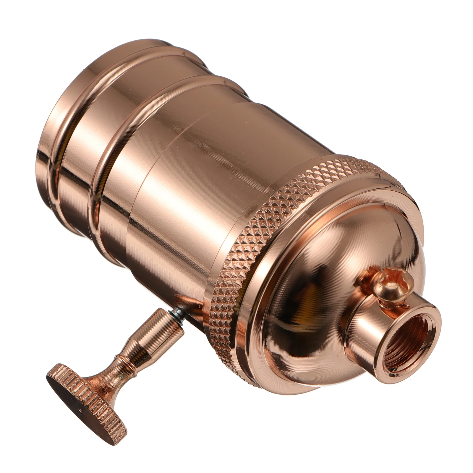 

Retro E27 Vintage Lamp Holder Aluminum Copper Silver Sockets Hanging Bulb DIY Lighting Accessories Edison Compatible
