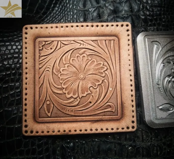 

Tangcao Leather Emboss Stamp Mold: 95mmm Leather Coaster Embossing Tool Aluminum Alloy Cold Pressing Stamping for Veg Tan DIY
