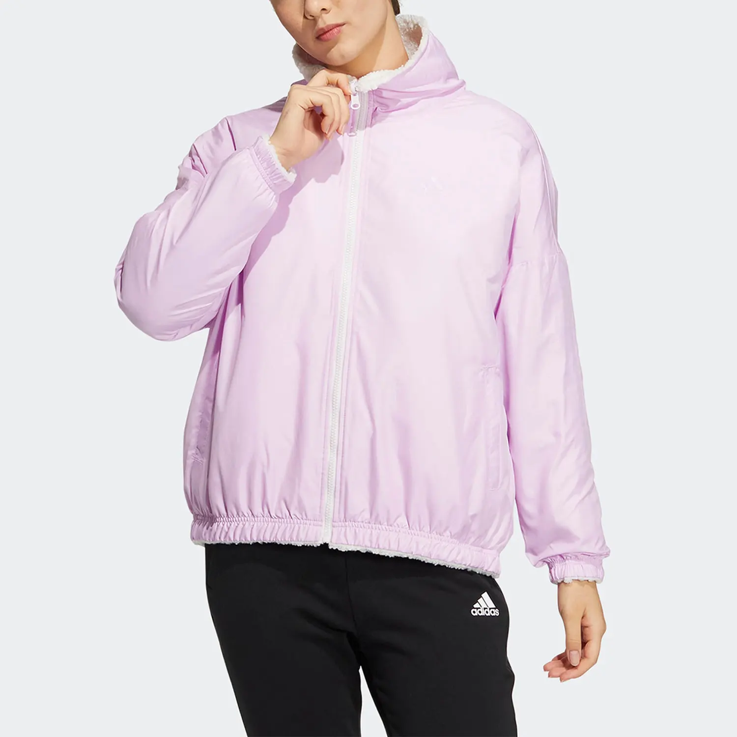 

Adidas genuine New Women's Sport Faux Shearling Reversible Jacket HM7111