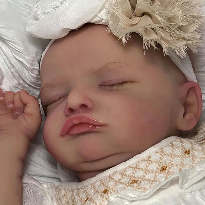 

DIY KIT 20inch Already Painted Reborn Doll Rosalie with Painted Hair and Rooted Eyelashes(body Cloth + Limbs + Head)