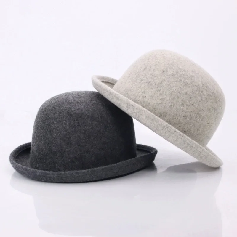 

Фетровая шляпа-ведро, элегантная шляпа-федора, теплая свободная шляпа-клош, однотонная шляпа-бомбер на осень-зиму