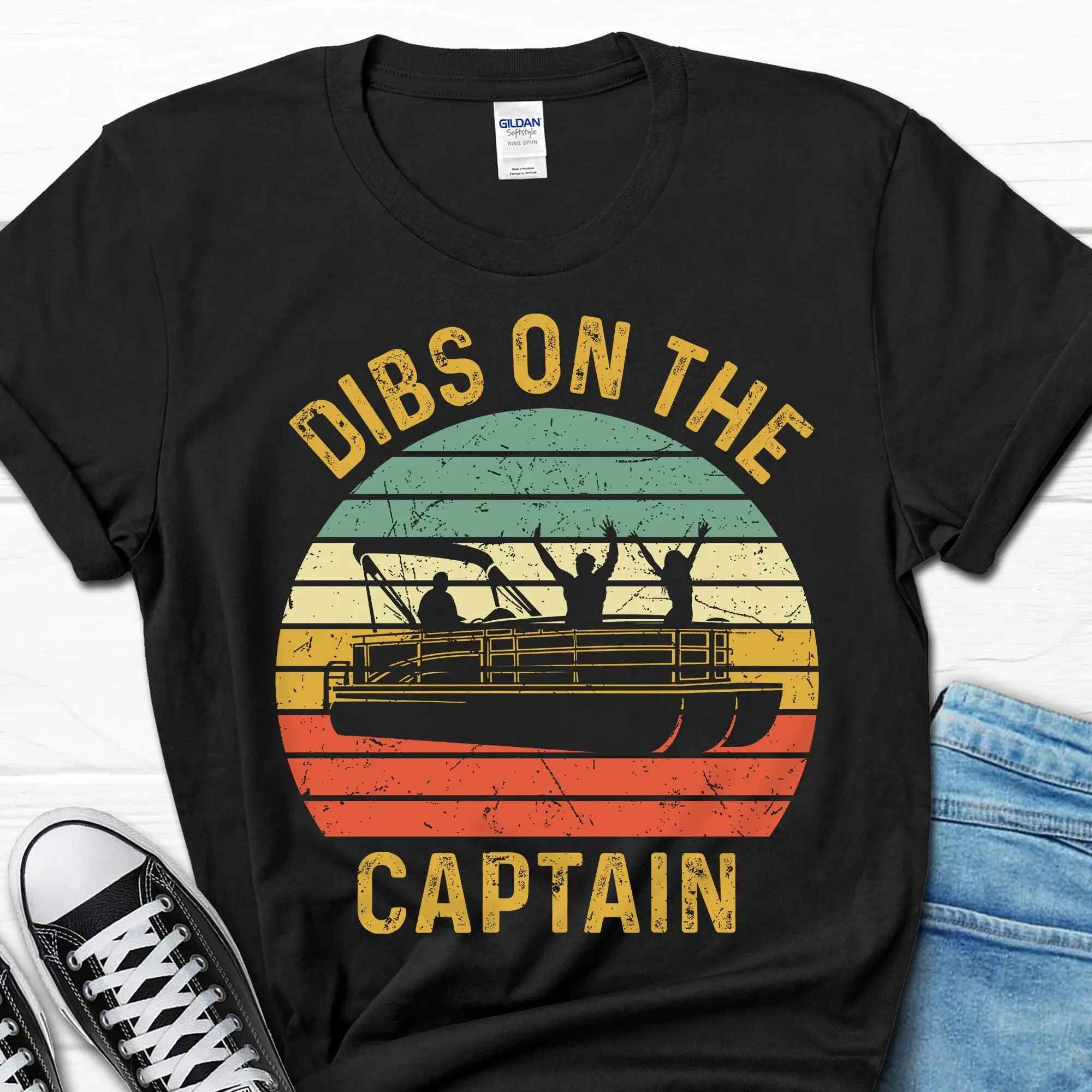 Funny Boating Men's Pontoon Lover T Shirt For Women Sailing Men Papa Boat Owner s From Wife Father's Day Him