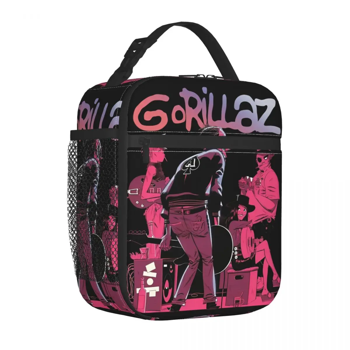 Gorillaz Merch Insulated Lunch Bag For Picnic Virtual Band Cartoon Food Box Portable Cooler Thermal Lunch Boxes