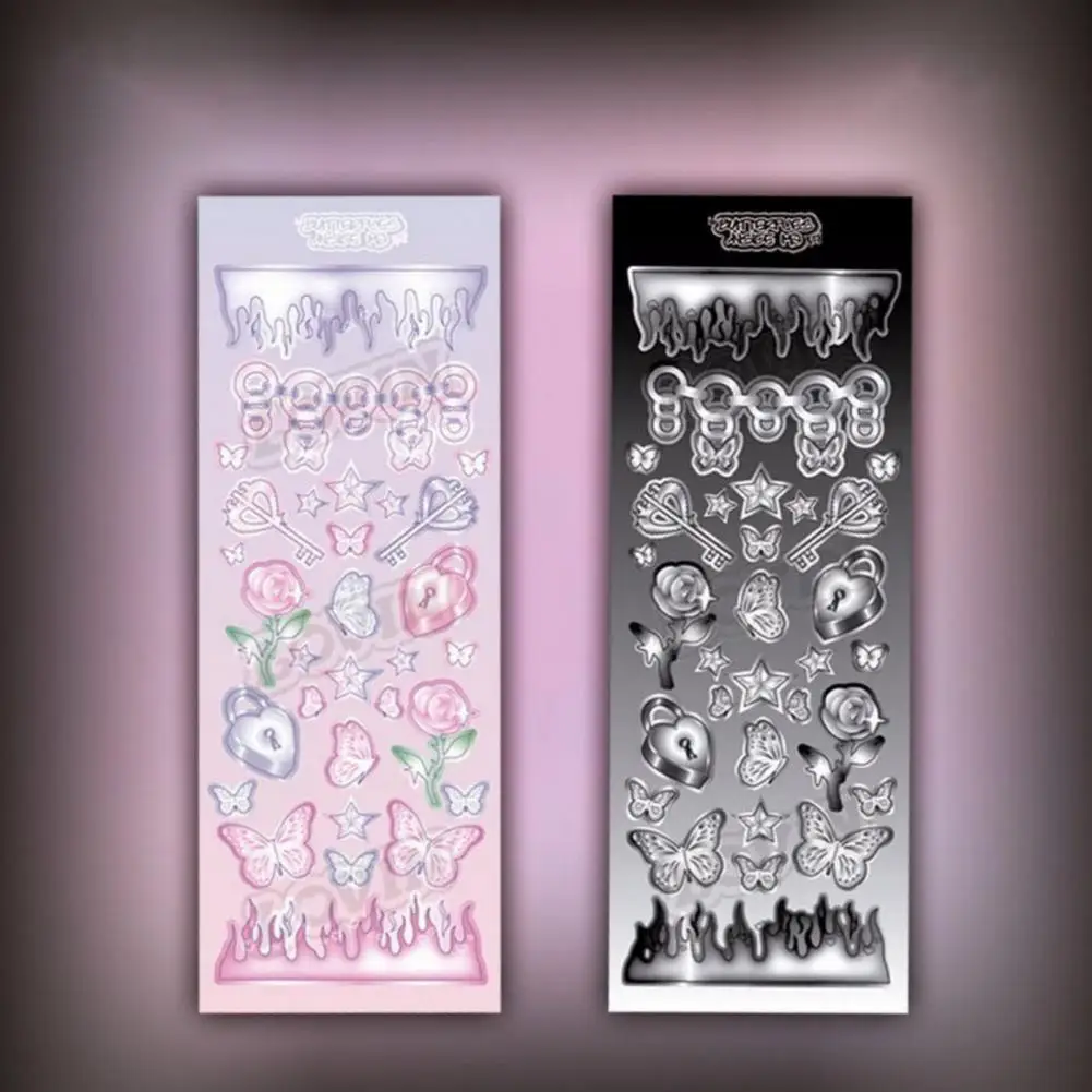 Innovative Scrapbook Sticker Colorfast Removable Fine Print Star Love Heart Shape Photo Sticker  Photocard Sticker Decorative