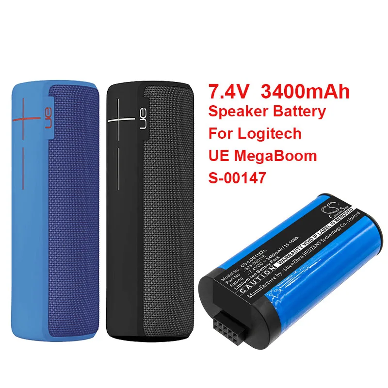 Cameron Sino 3400mAh Battery For Logitech UE MegaBoom S-00147 533-000116  533-000138