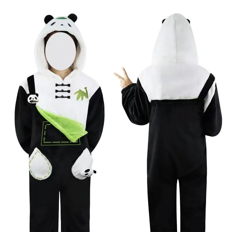 Piyama Panda Love and Deepspace Xavier Rafayel Zayne Sylus, Pakaian Tidur Serupa, Atasan Bandeau, Celana, Set Lengkap, Pakaian Santai Unisex