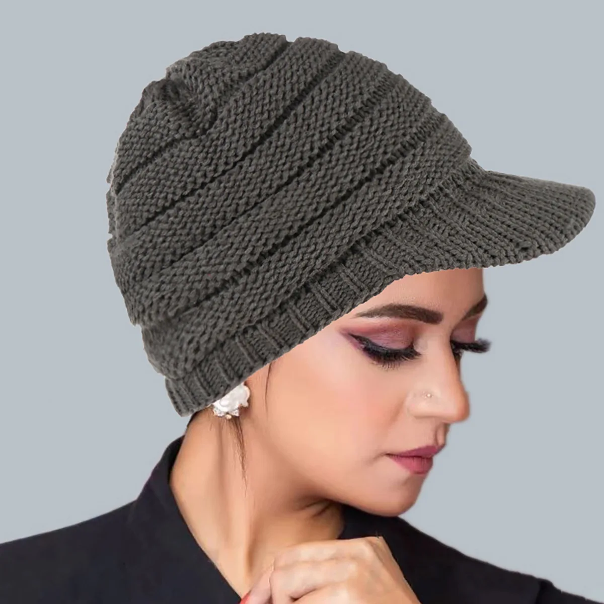 Automne femmes visière chapeau tricoté casquette de Baseball musulman Hijab Turban bord Bonnet perte de cheveux hiver chaud chapeaux foulard Turbante Mujer