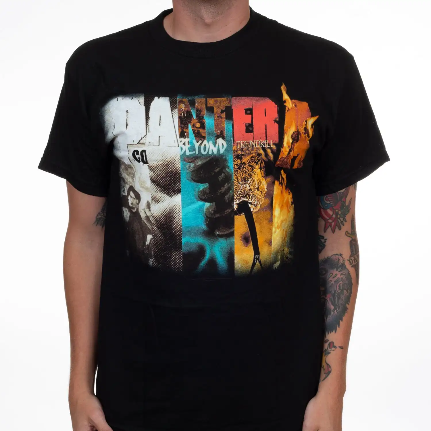Pantera Flames Band Logo Casual T-shirt Luxury Brand for Men and Women