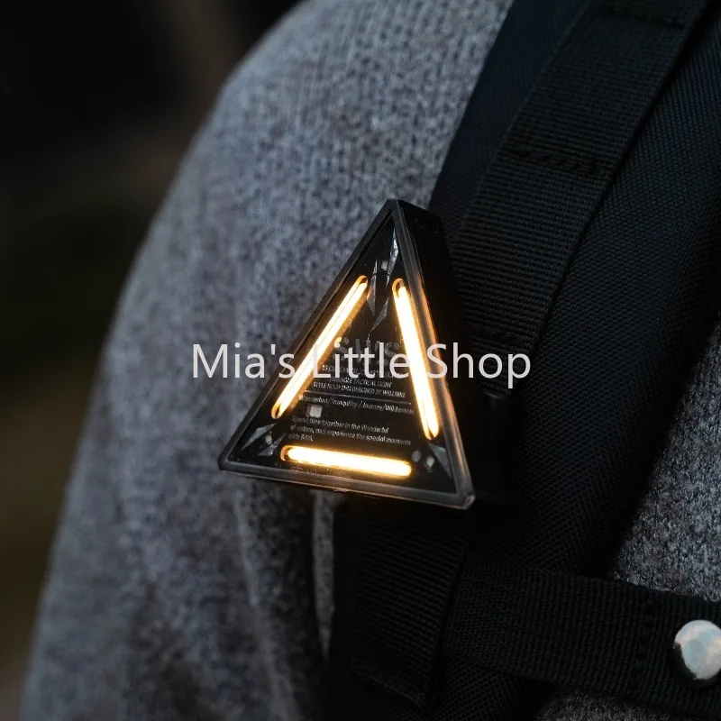 Outdoor camping triangle warning badge lighting multi-functional atmosphere mini hanging light camping decorative triangle light