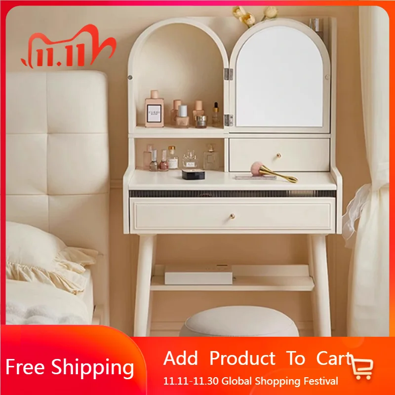 

Drawers White Vanity Table Bedroom Modern Chair Makeup Dressing Table Cosmetics Wood Girl Comoda Pra Quarto Trendy Furniture