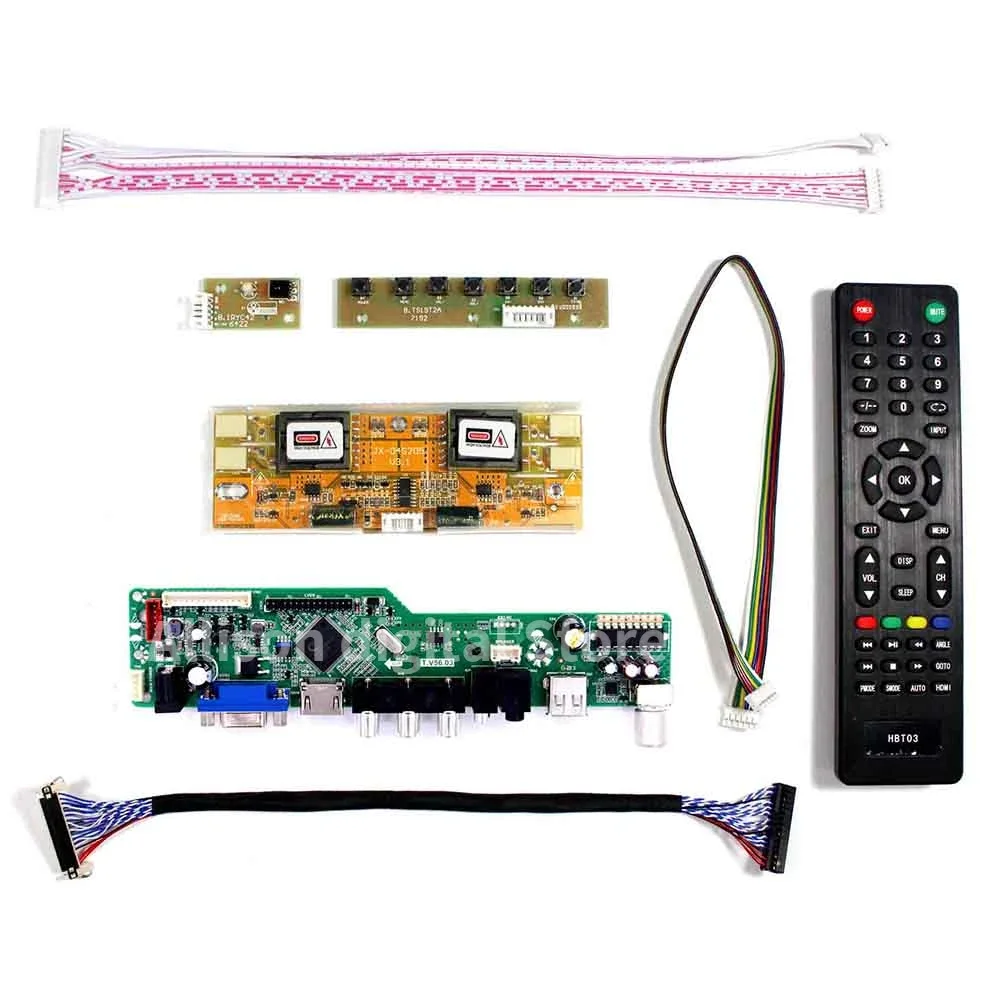 Allison Kit For LP156WH1 TV+HDMI+VGA+AV+USB 1366x768 LCD LED Screen Controller Board Driver Lvds 30pins Panel