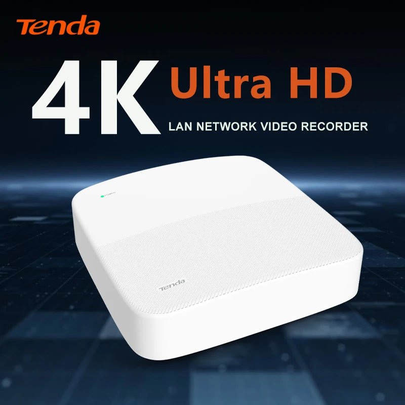 

Tenda NVR N3L-8H 4K 8-канальный сетевой видеорегистратор для домашней системы камер видеонаблюдения, 1080p/3MP/4MP/5MP/8MP ONVIF NVR-рекордеры