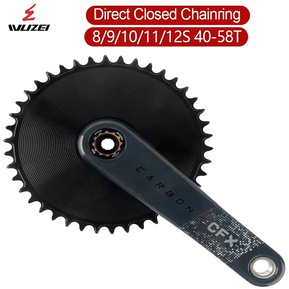 

Велосипедная система шатунов Wuzei Gravel Road Bike с прямым креплением, узко-широкая звезда-шатун из алюминиевого сплава, обработка на ЧПУ, 40-58T