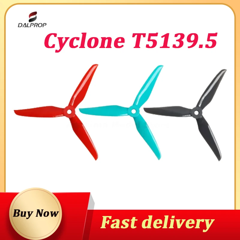 

DALPROP New CYCLONE T5139.5 5.1X3.95X3 3-Blade Pure PC Propeller for RC FPV Racing Freestyle 5inch Drones