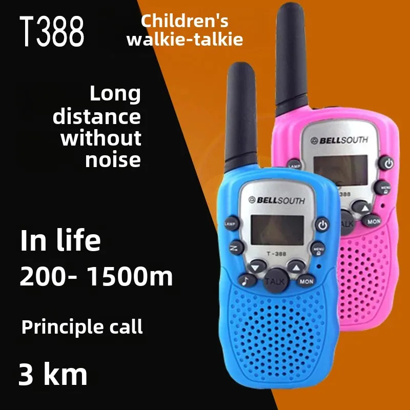 Amazon Exclusive T388 Handheld Walkie-Talkie Children's Outdoor Export Walkie-Talkie Bulk Supply