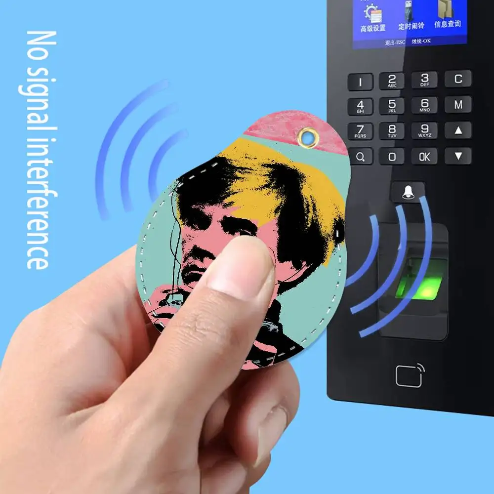 Comfortable Flowers Andy Warhol Protective Case For Apple AirTag/Access Card Holder/Pet Anti-Loss Tracking Device