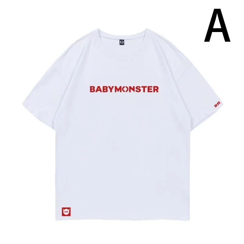 

BABYMONSTER 2025World tour T Shirt 100%Cotton Kpop Fashion Rami Ahyeon Rora Asa Ruka CHIQUITA PHARITA Print T Shirt Fan support