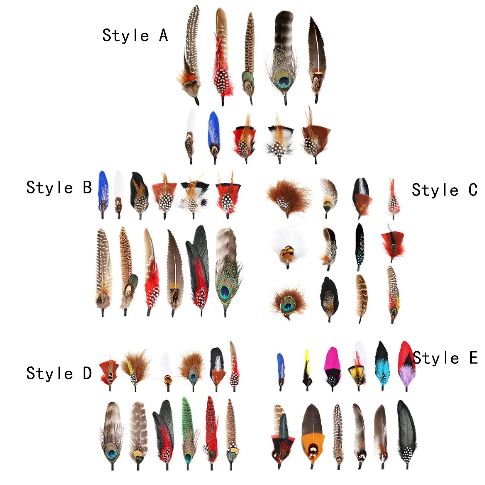 

Hat Feathers, Cowboy Hats Feathers Colorful Stylish Assorted Feathers Crafts Feathers for Fedora Hats Decoration, Cowboy Hats