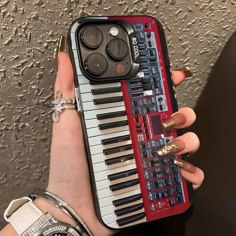 

Red Keyboard Musical Instrument Print Phone Case For Xiaomi Redmi Note 15 4G 14 13 12 Pro Plus 5G 11 10 14C 13C 12C Cover Fundas