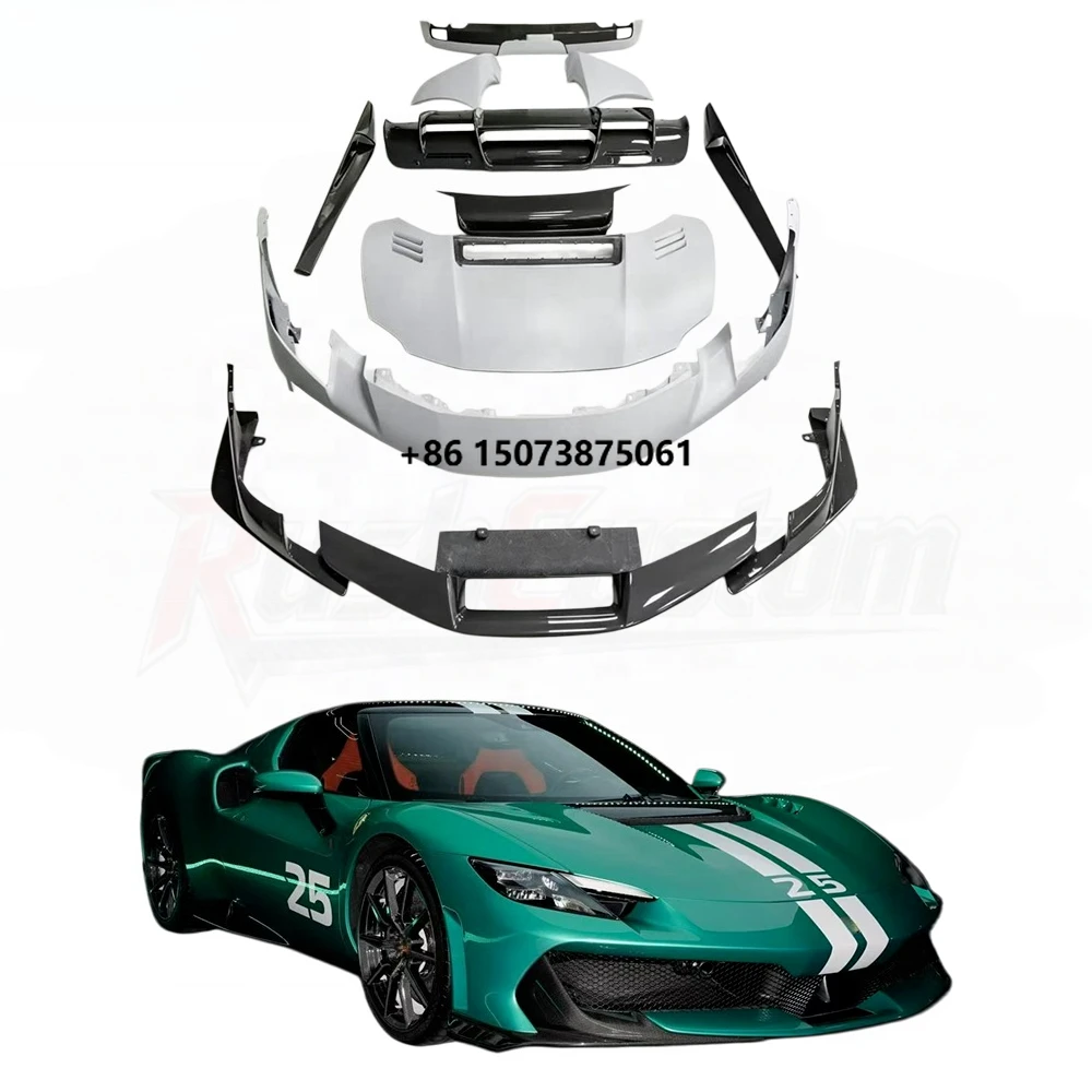 For296 Upgrade Speciale Track Edition Carbon Fiber Body Kit Front Bumper Side Skirts Rear Diffuser Spoiler OEM Fitment