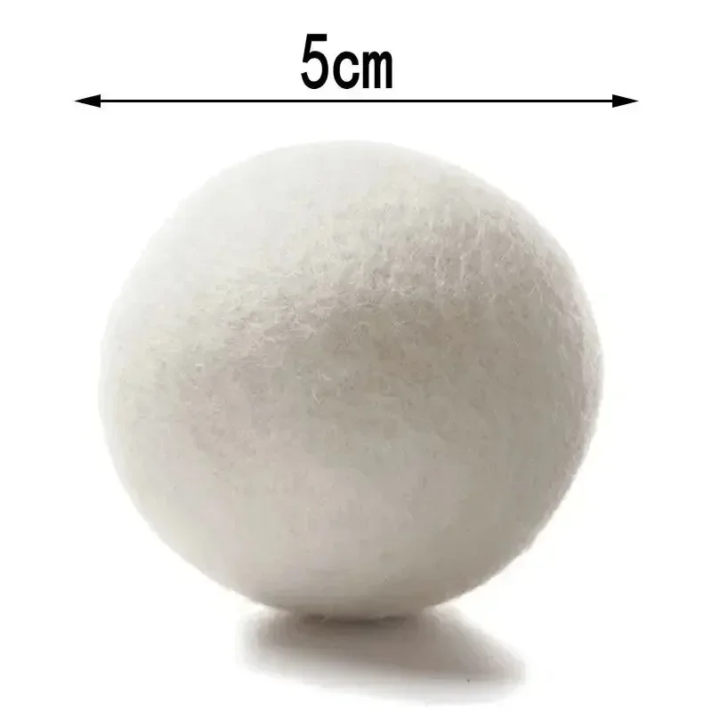 Reusable Wool Dryer Balls  Natural Fabric Softener Laundry Washing Machine Accessories Home Washing 5cm Fleece Dryer Balls