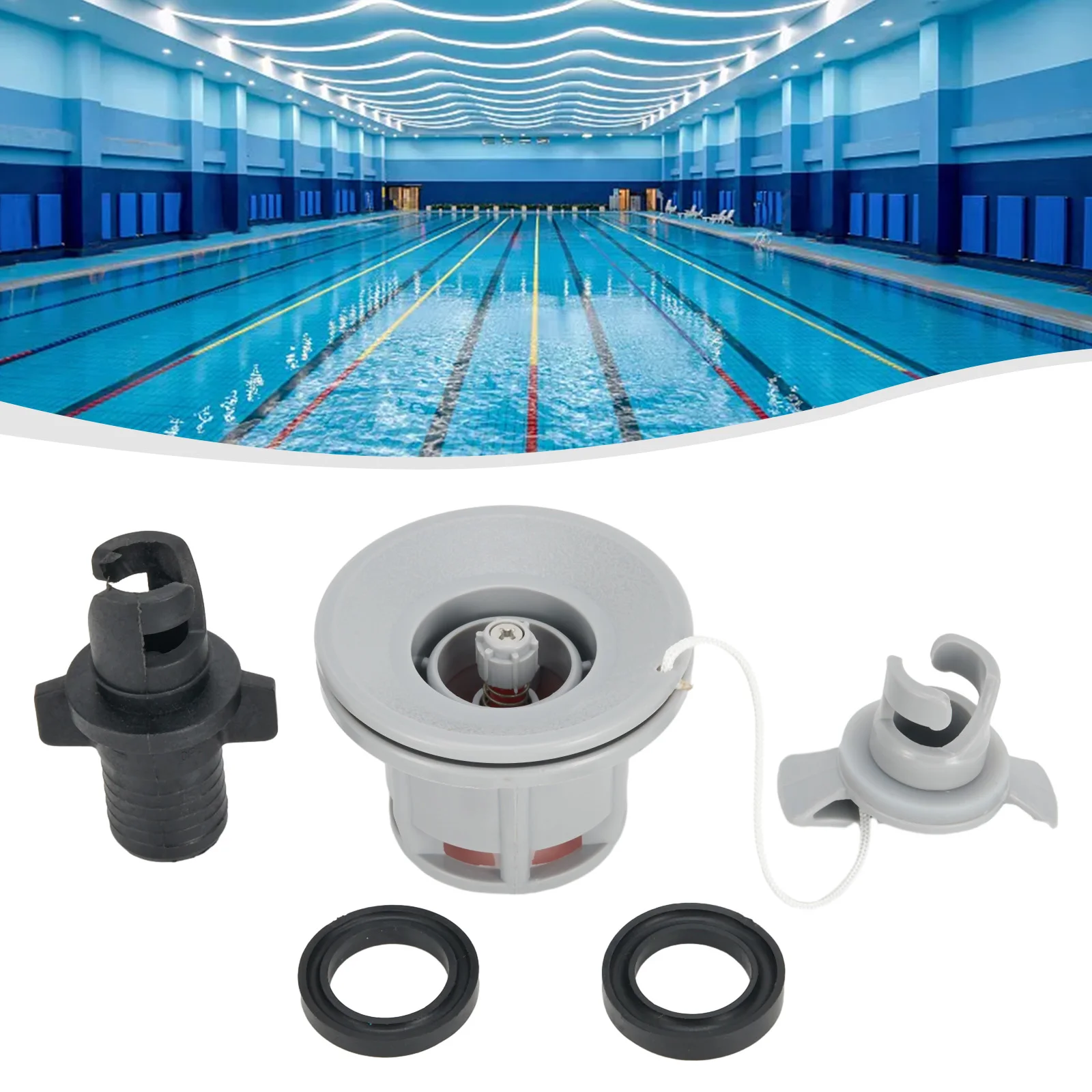 

For Kayaks Valve Accessories Air Valve Adapter Assault Boat Black Gray Eight Holes Assault Boat For Paddle Surfboard