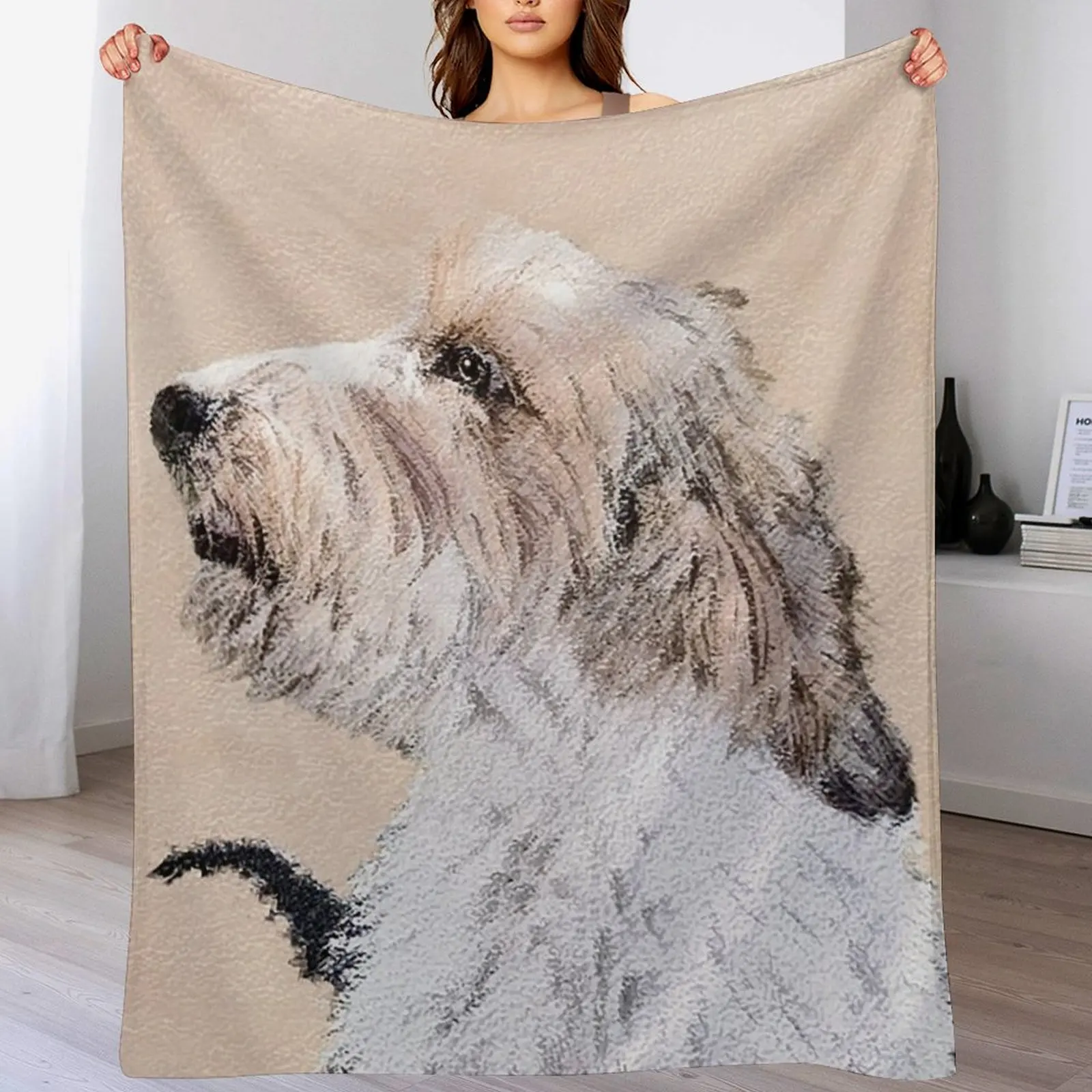 

Petit Basset Griffon Venden Throw Blanket Warm Plush Fuzzy Blanket for Living Room