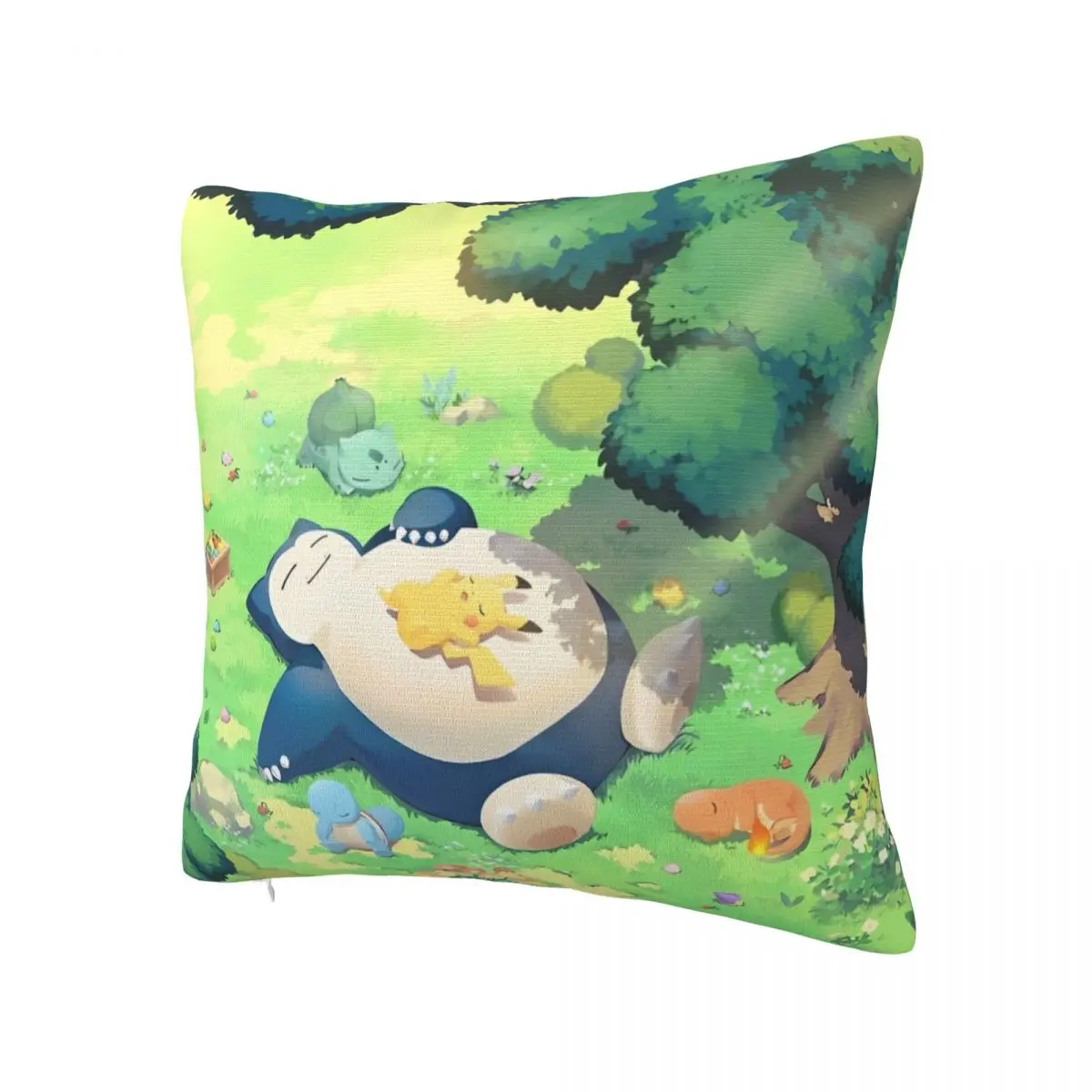 Snorlax Pokemon (14) Pillow Case Cute Funny Pillow Cover Square Pattern Cushion Cover Pillowcases For Sofa Car Home Decor