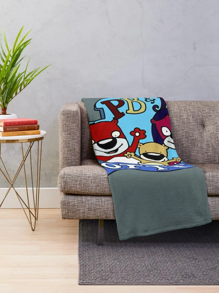 PB and J Otter Logo Fan Art Throw Blanket Picnic Warm bed plaid Travel Blankets