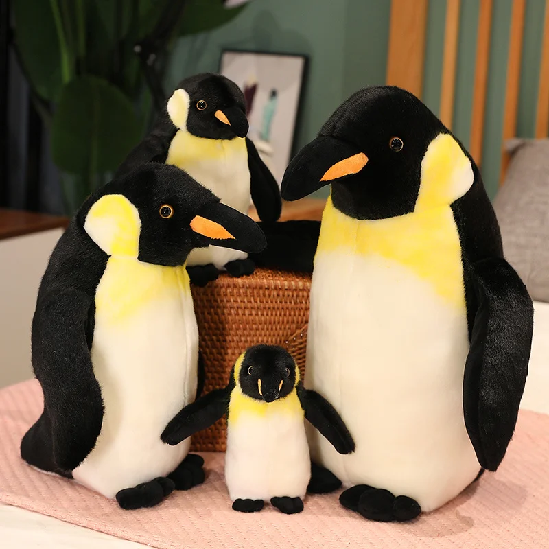 Presentes por atacado quente 1pc 17-45cm bonito brinquedo de pelúcia fofo pinguim vida real animal boneca decoração para casa crianças presentes de aniversário