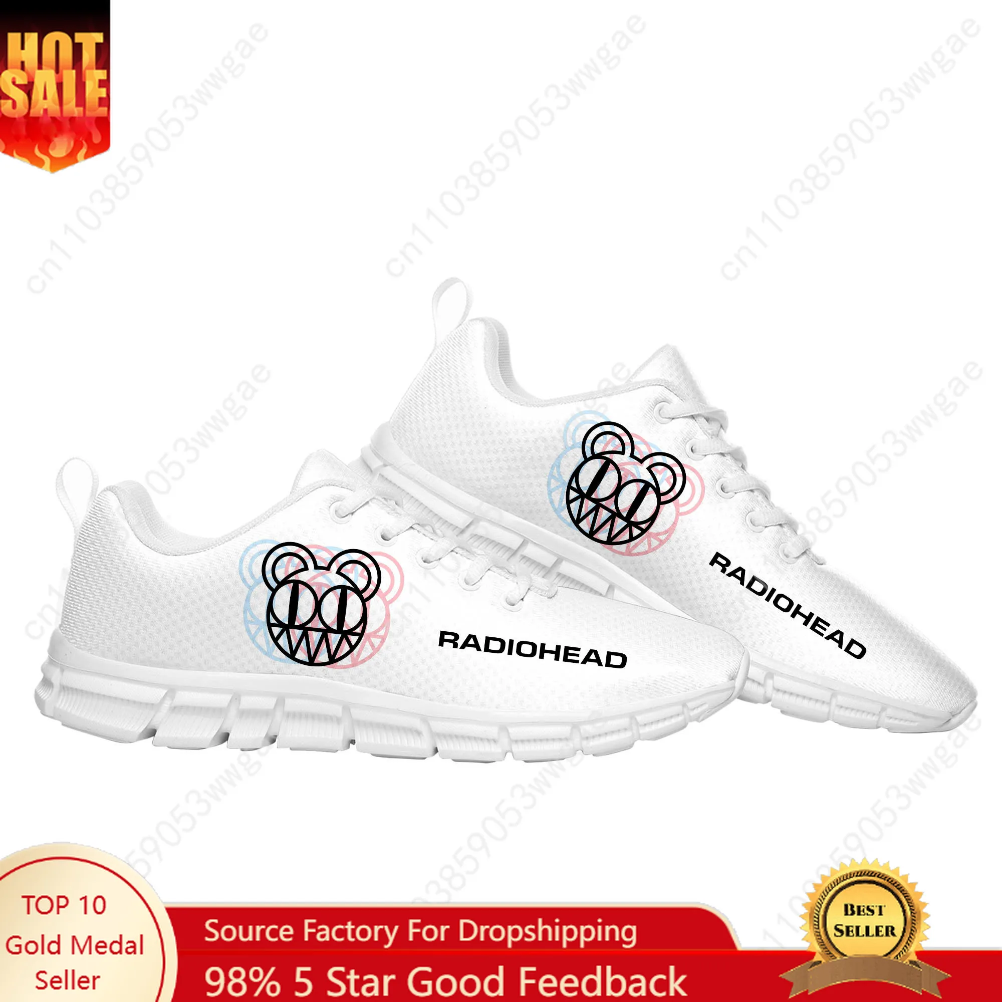 

Radiohead Rock Band Sneakers Mens Womens Personalized Durable Sports Shoes Casual Comfortable High Quality Customi Shoes White