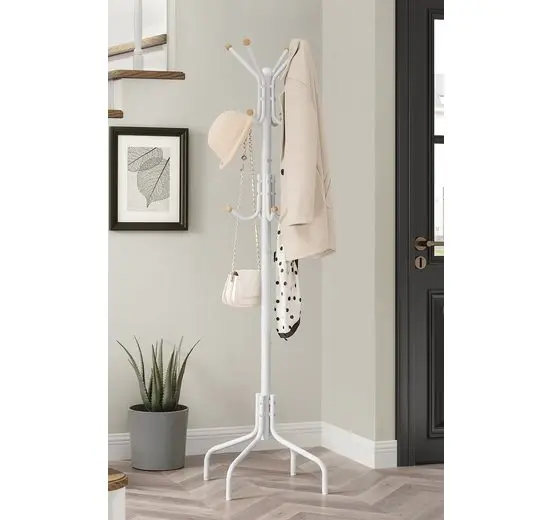 SONGMICS coat rack metal dresses stand, 55x55x180 cm