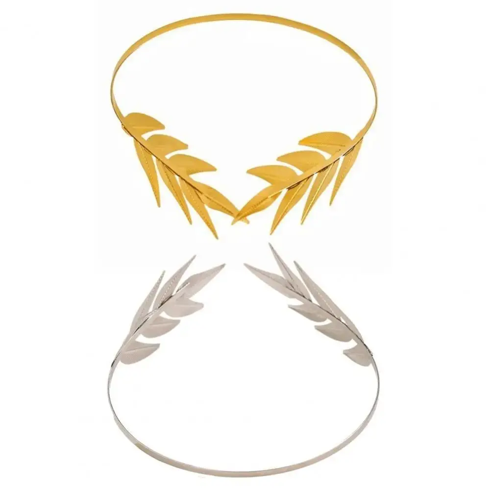 

Elegant Metal Leaf Crown Palace Style Gold Headgear Headwear Women