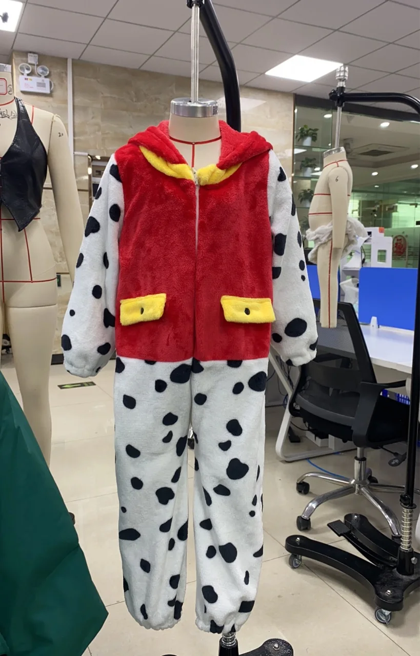 

Toddler Kid Halloween Dog Costume Plush Long Sleeve Hood Zip Up Romper Fall Winter Clothes Cotton Outfits