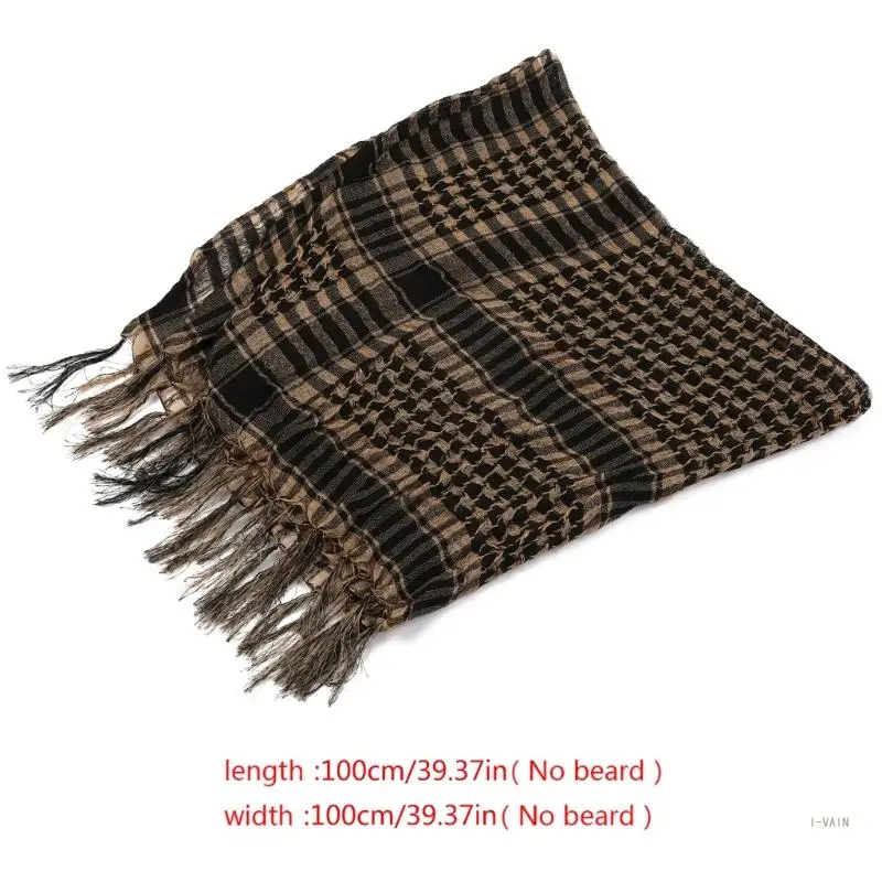 M5TC Men\'s Women\'s Military Shemagh Arab Desert Keffiyeh Thickened Scarf Wrap