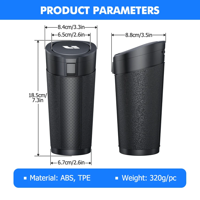 Car Trash Can Durable Waterproof ABS Garbage Storage Box For Leading Ideal L7 L8 L9 2021-23 Li Auto Lixiang One view 6