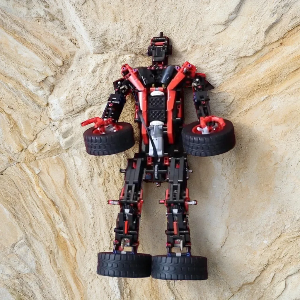 

852 шт. Трансформирующийся Monster Truck 2-в-1 на заказ MOC Creation Строительные блокиИгрушки в подарок