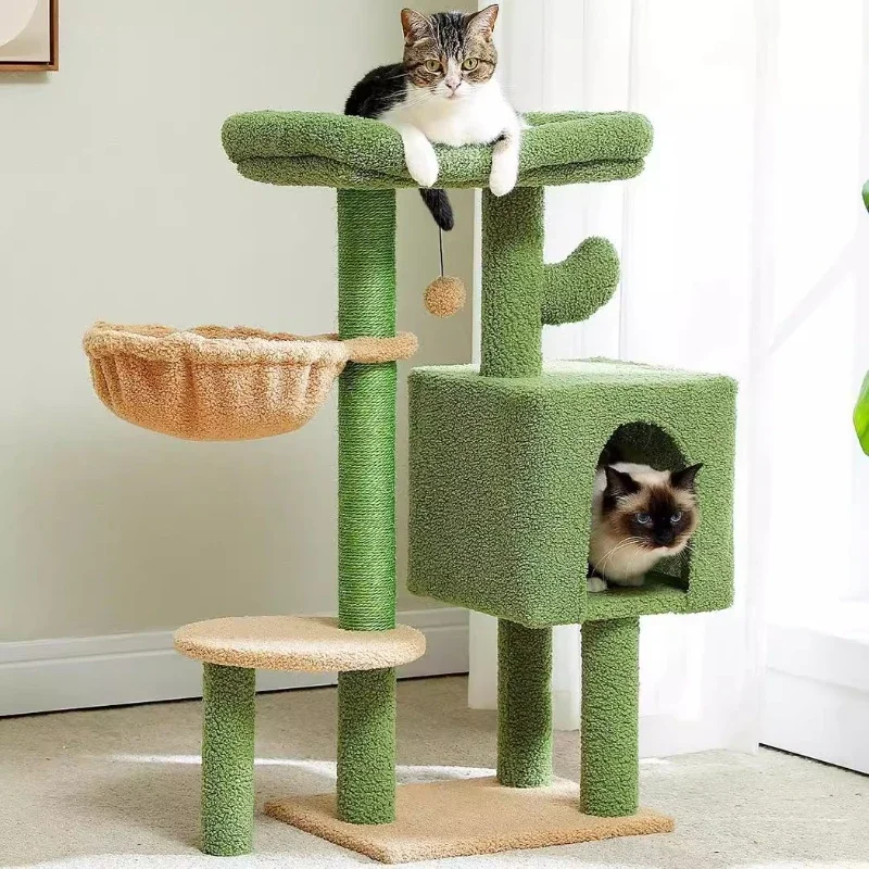 

Luxury Wooden Cactus Cat Climbing Frame and Cat Scratching Post