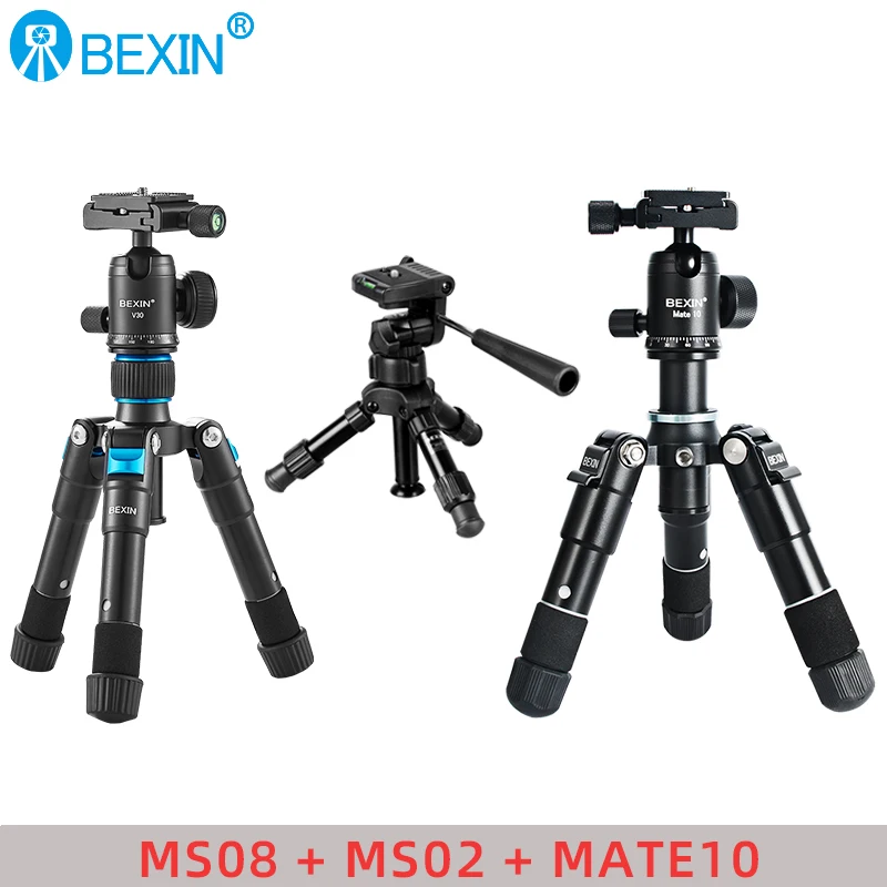 BEXIN Mini Tripod 19in Universal Photography Flexible Phone Tripod for Camera Stand for Gopro iphone Aluminum Travel Tripode Par