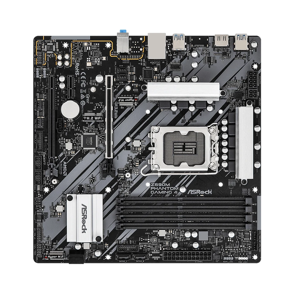 ASRock Z690M PHANTOM GAMING 4 マザーボード LGA1700 DDR4 5333MHz