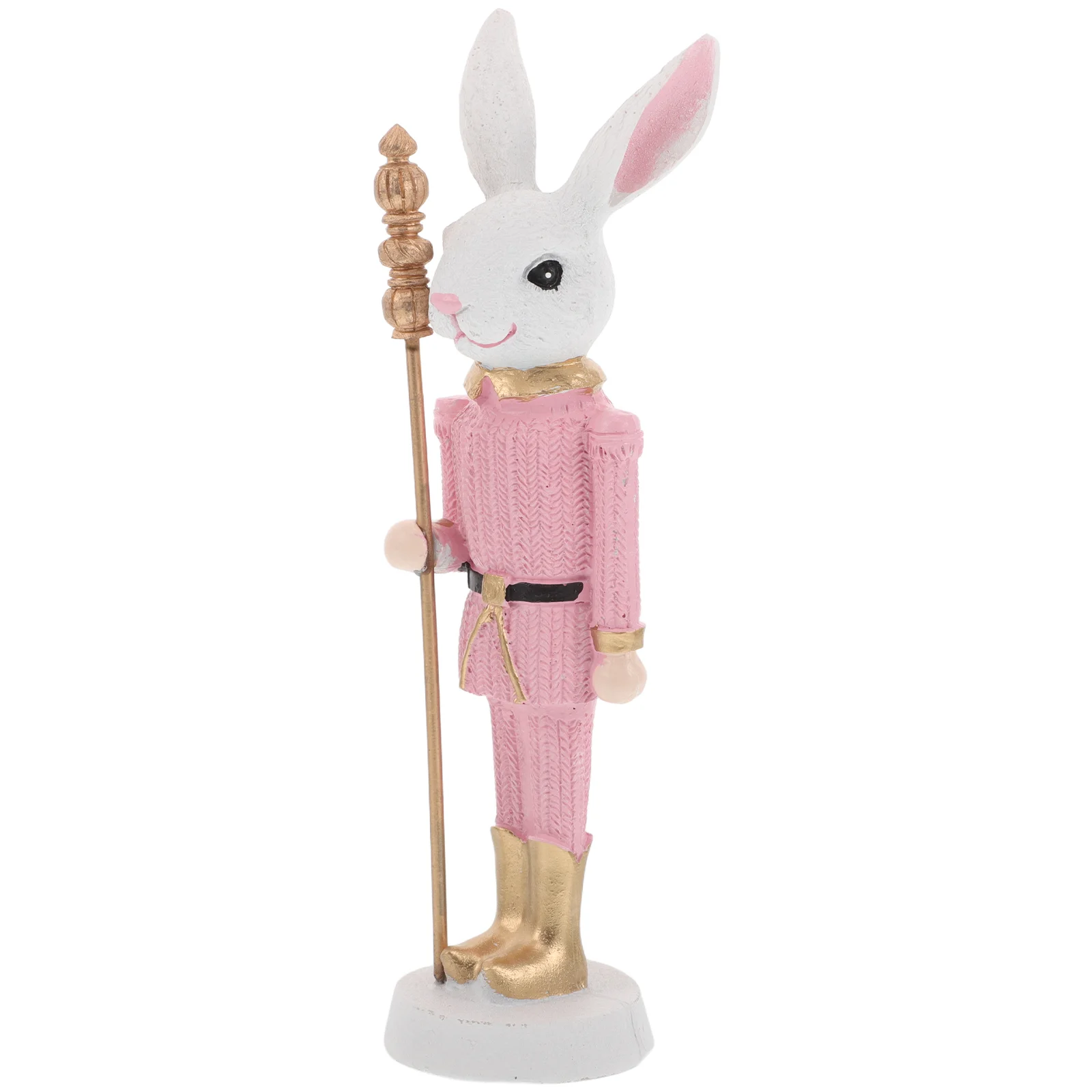 

Easter Bunny Nutcracker Decor Spring Home Decorations Holiday Decorative Rabbit Figures Resin Rabbit Statues For Easter Party