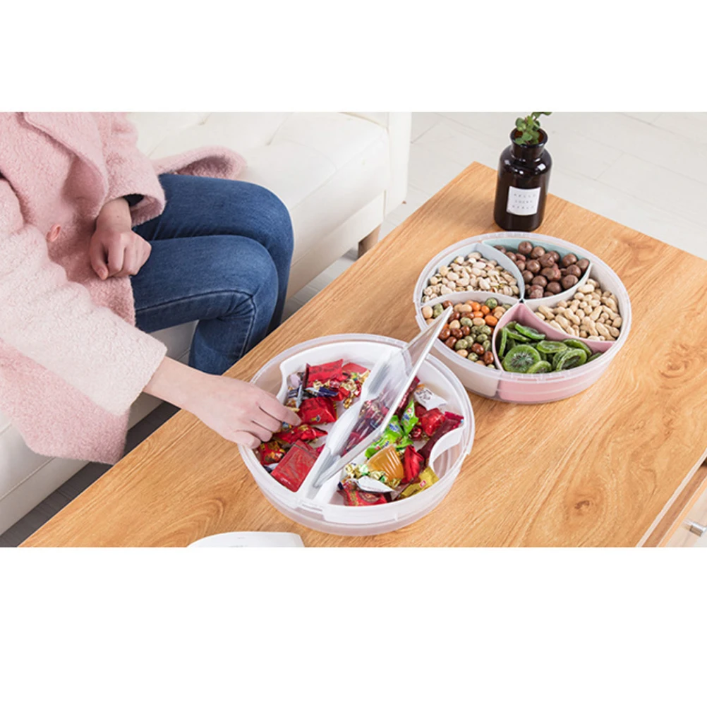 

dried fruit box fruit tray candy box 5-compartments storage box plastic candy holder