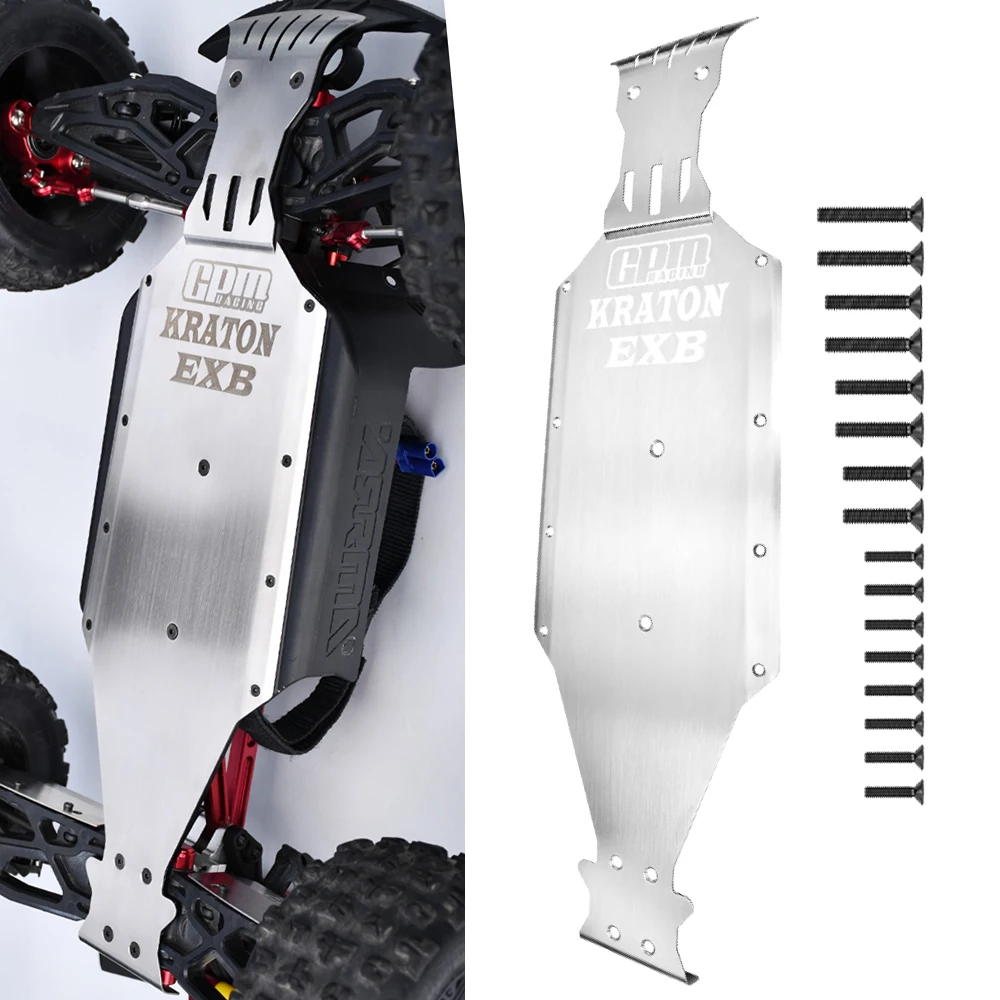 

GPM Metal Stainless Steel Front Center Rear Chassis Armor for ARRMA 1/8 KRATON EXB V6 6S ARA8608V6 ARA8708V6 ARA8708T1 RC Car