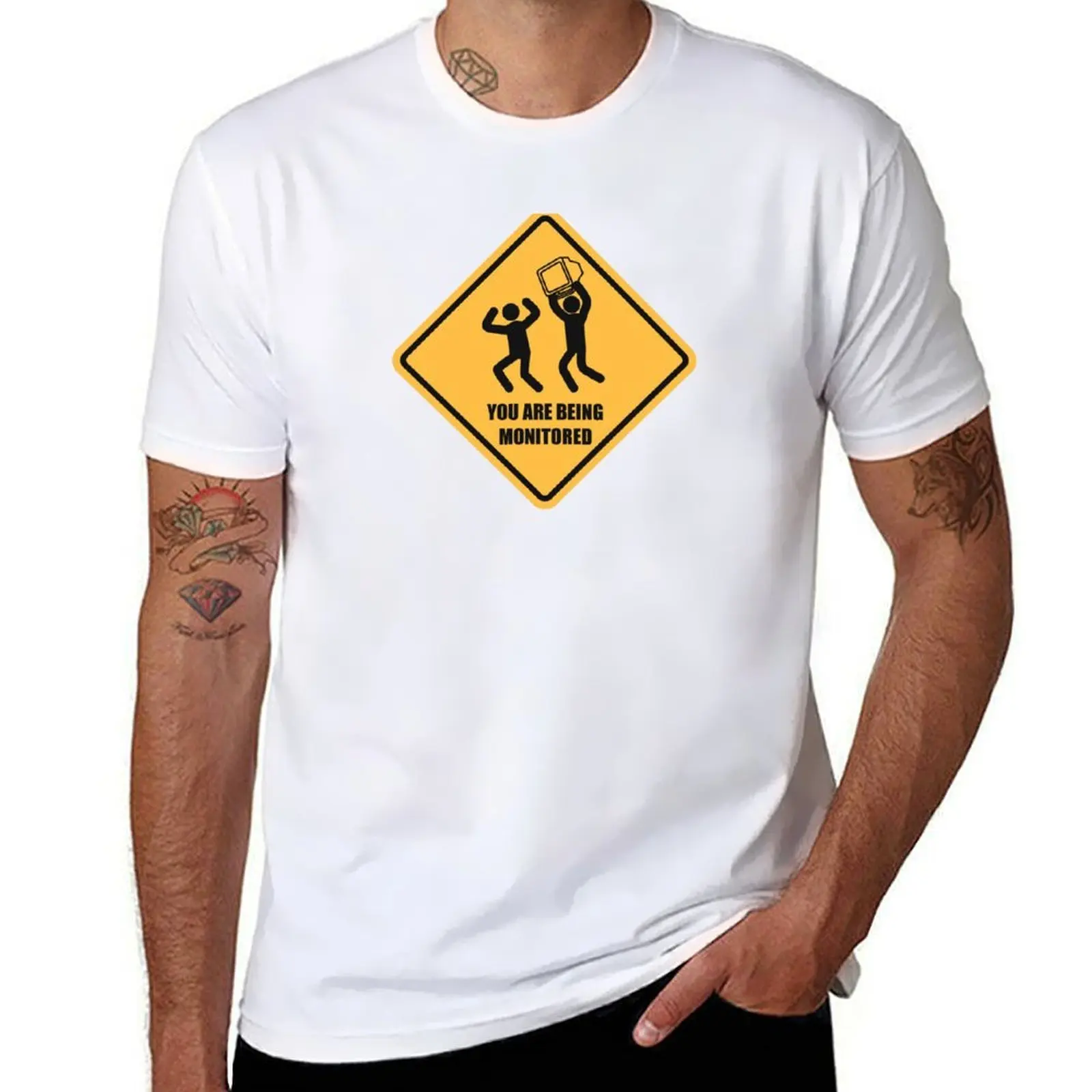 

You Are Being Monitored T-Shirt graphic t shirts for man man t shirts for men casual T-Shirt