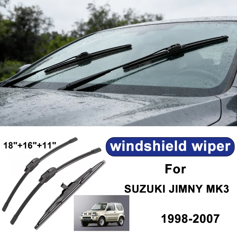 

For SUZUKI JIMNY MK3 1998-2007 car windshield front/rear wipers, silent wiper blades,car blade brush accessories