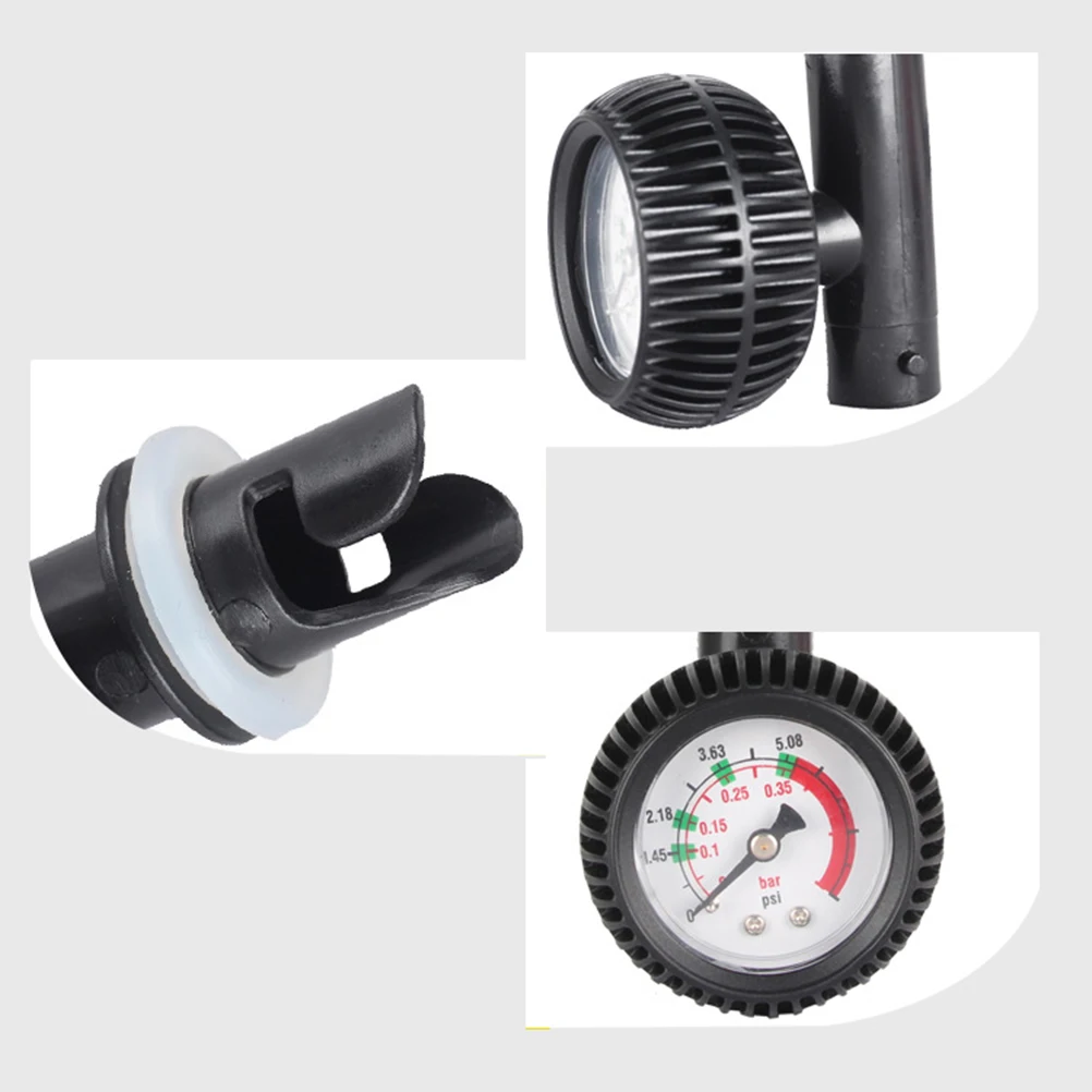 

Professional 855psi 06bar Pressure Gauge Long Hose Adapters HR Valves Kayak Boat Inflator Pumps Air Testing Connector