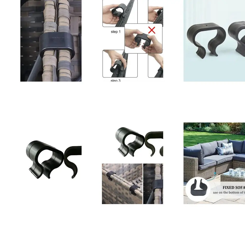  10x Patio Wicker Sofa Chair Alignment Clips Outdoor Rattan Chair Furniture Clips